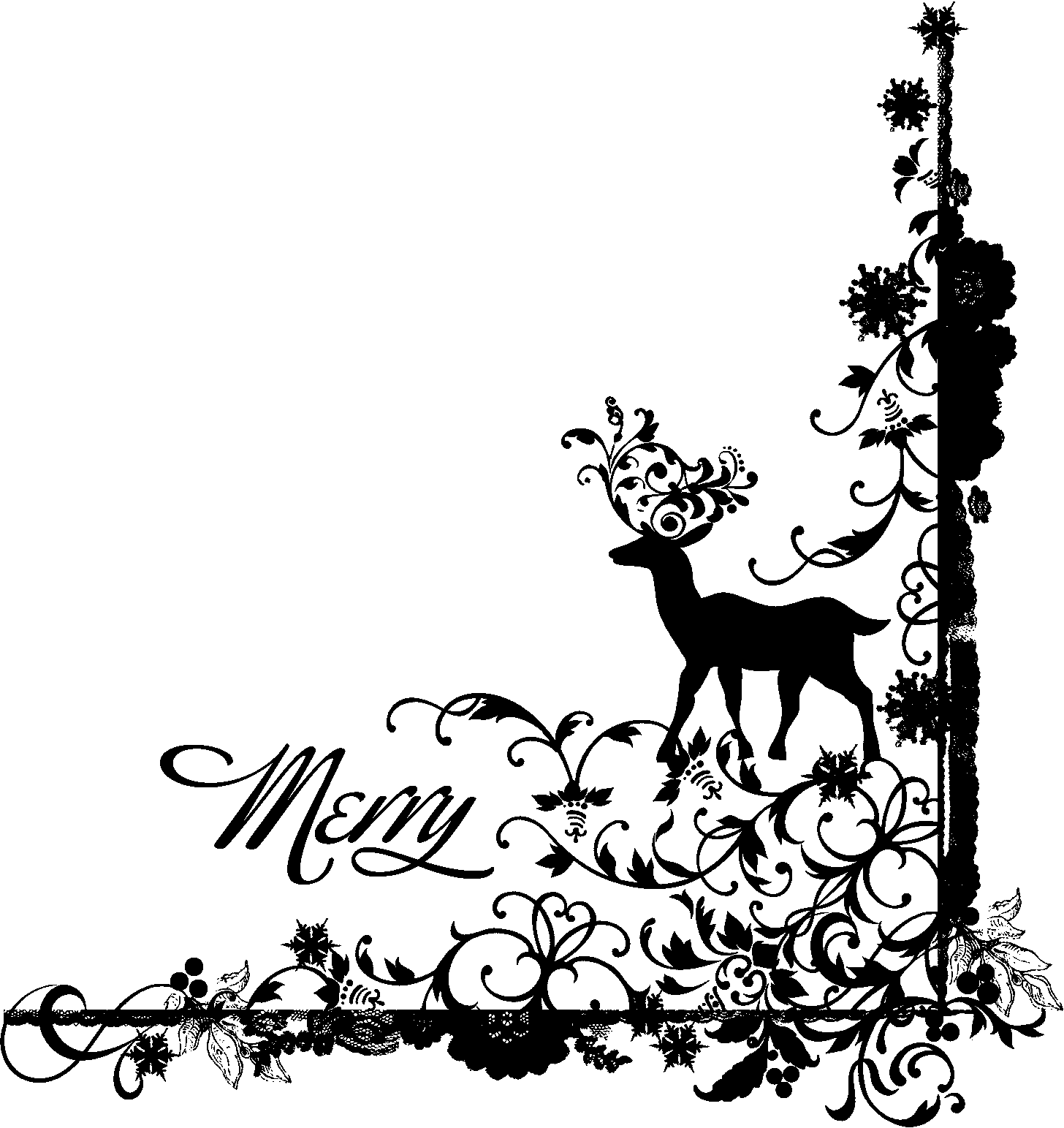 christmas cliparts black and white border