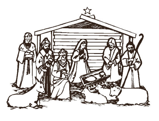 Nativity black and white black and white christmas nativity