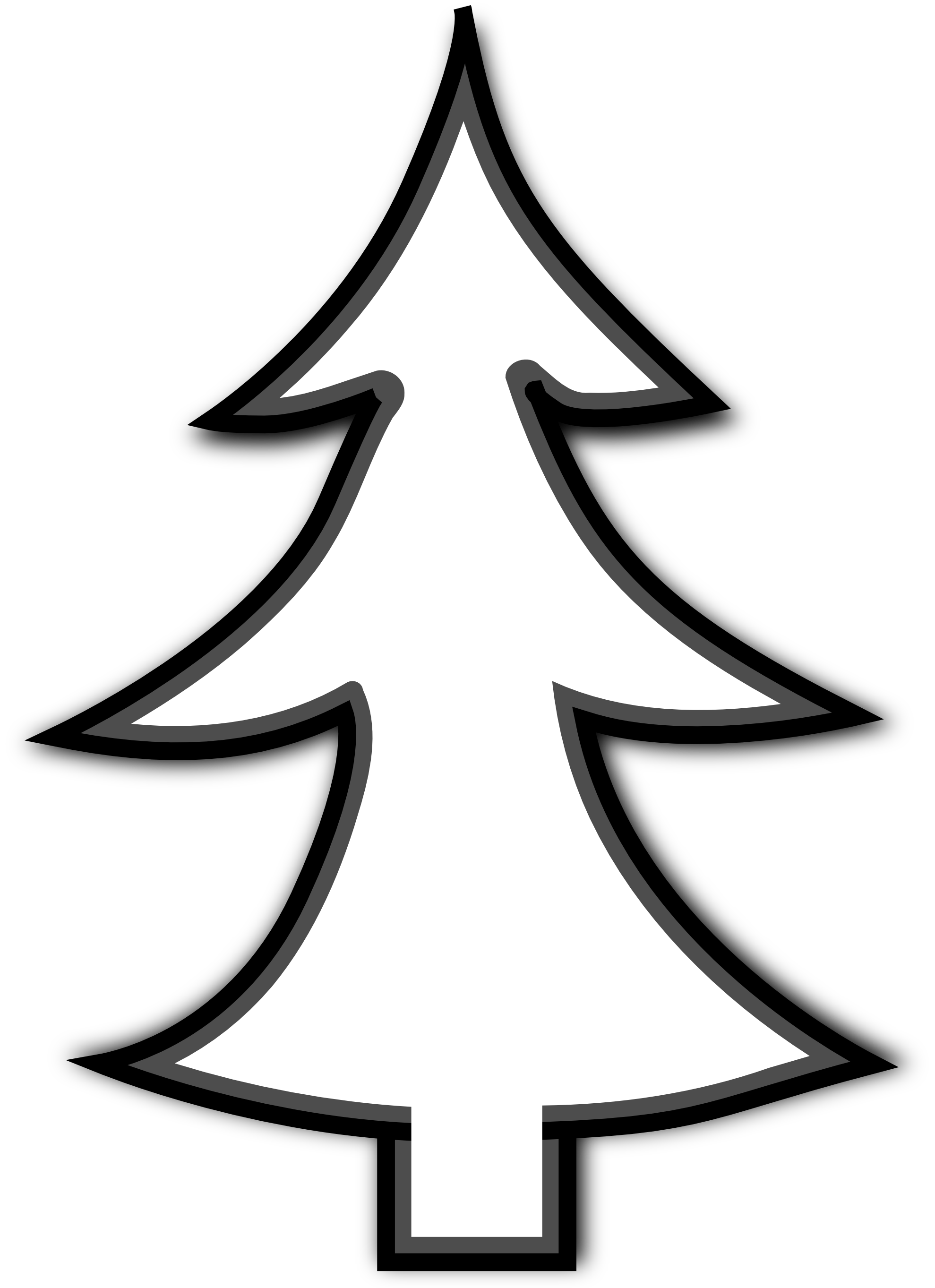 christmas cliparts black and white simple