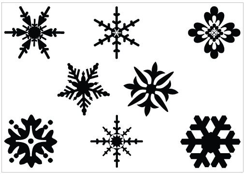 Snowflakes snowflake clipart black and white free clipart