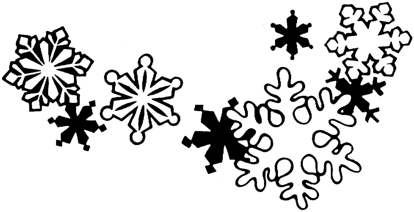 Free Black And White Snowflake Clipart, Download Free Clip