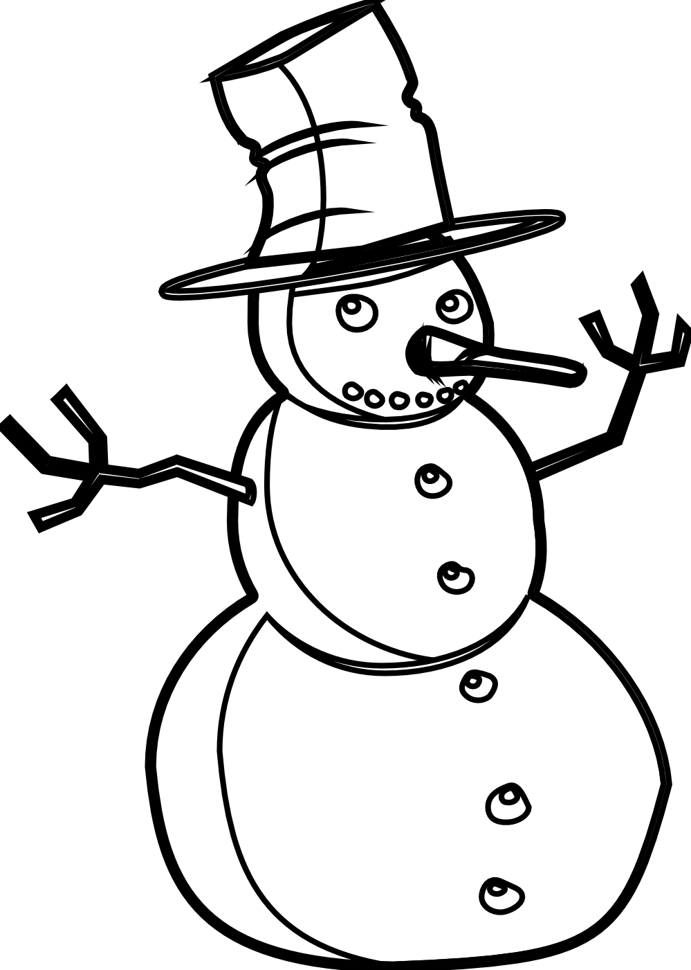 Snowman black and.