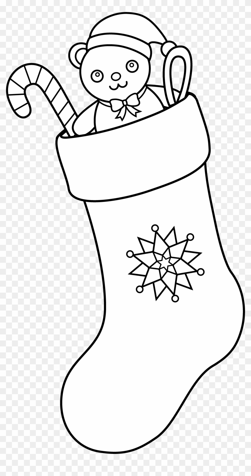Svg Free Christmas Stocking Art Free Clip Coloring