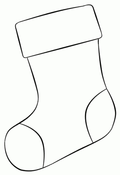 Christmas Stocking Clipart Black And White