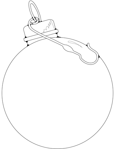Blank Christmas Ornament coloring page