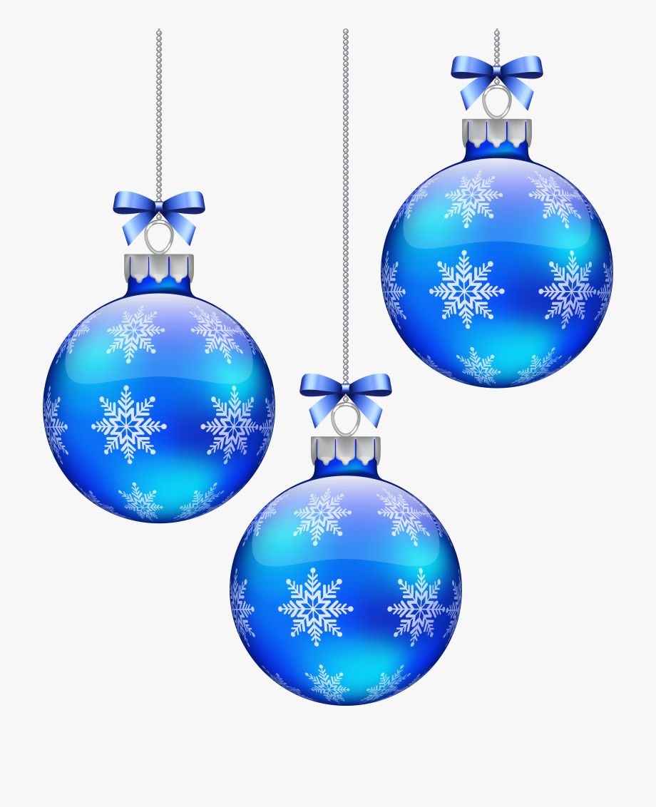 Blue christmas balls.