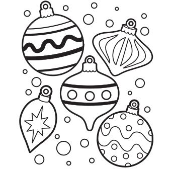 christmas ornament clipart coloring