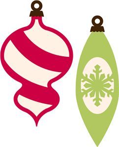 christmas ornament clipart different shaped