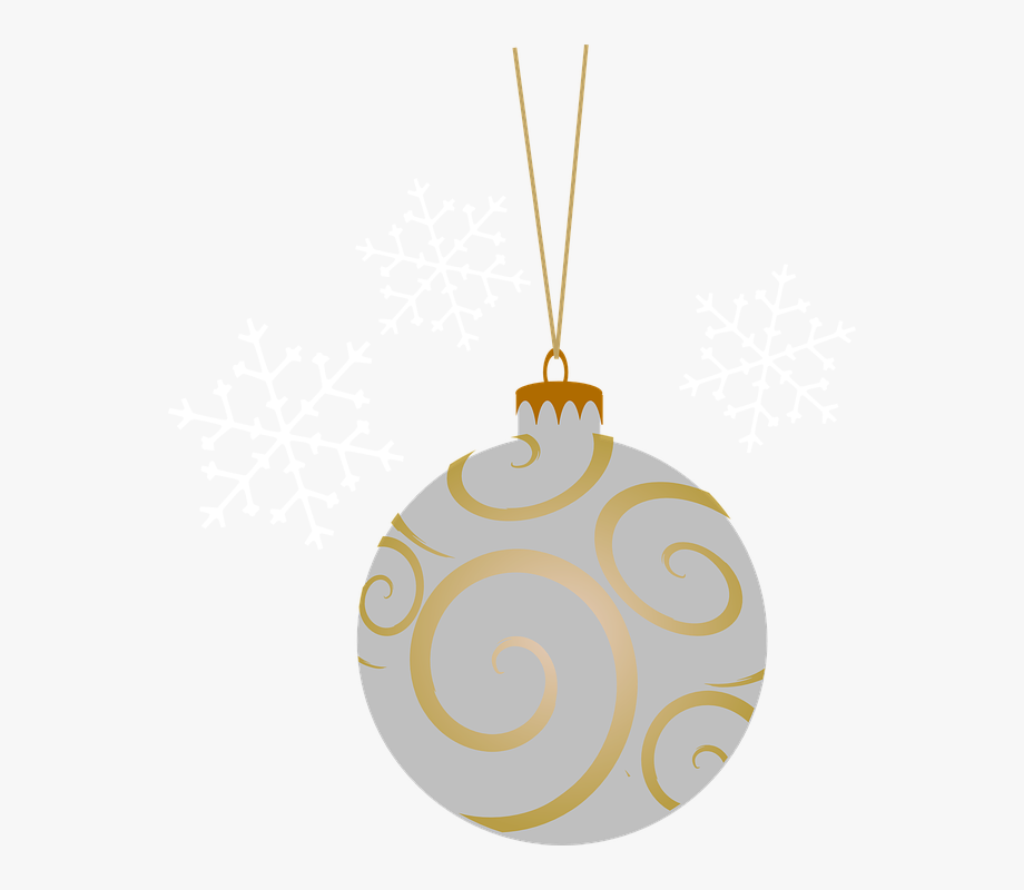 Christmas Ornaments Clipart Silver