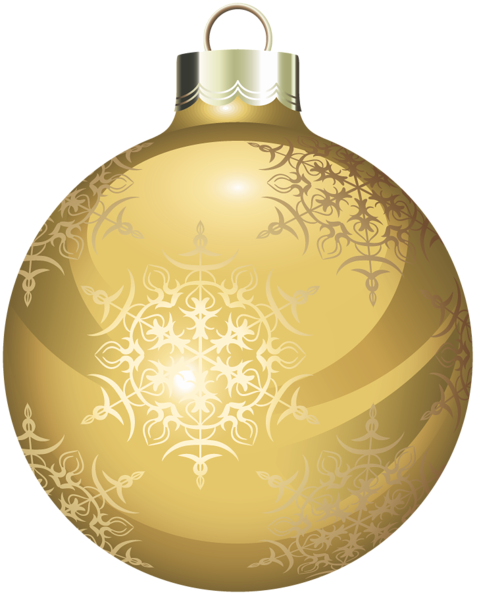 Transparent Gold Christmas Ball Clipart