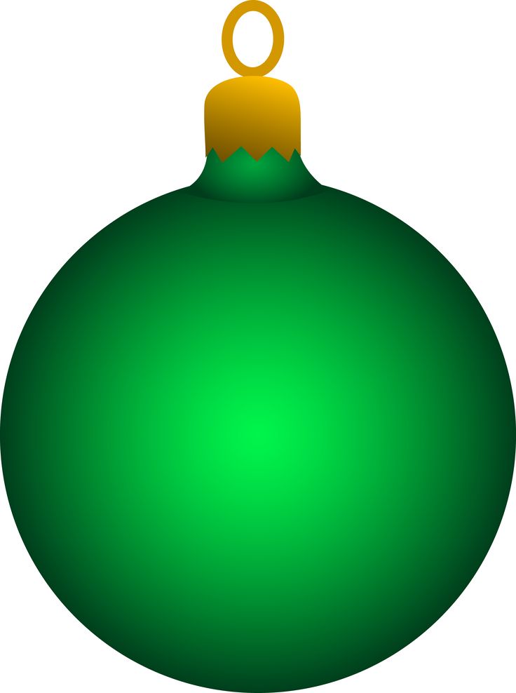 Green christmas ornament.