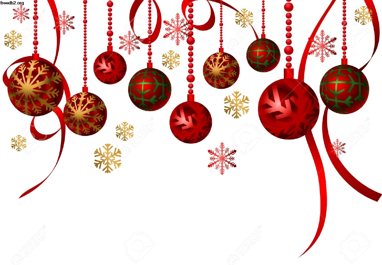 Hanging christmas ornament clipart