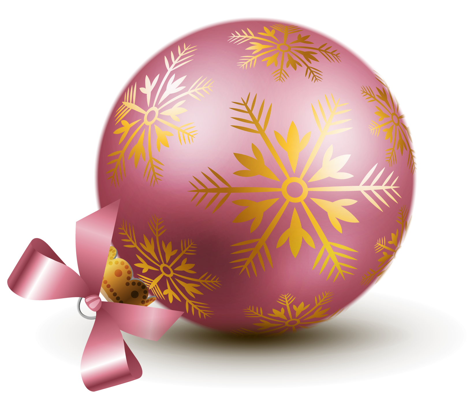 Transparent Pink Christmas Ball Ornaments Clipart