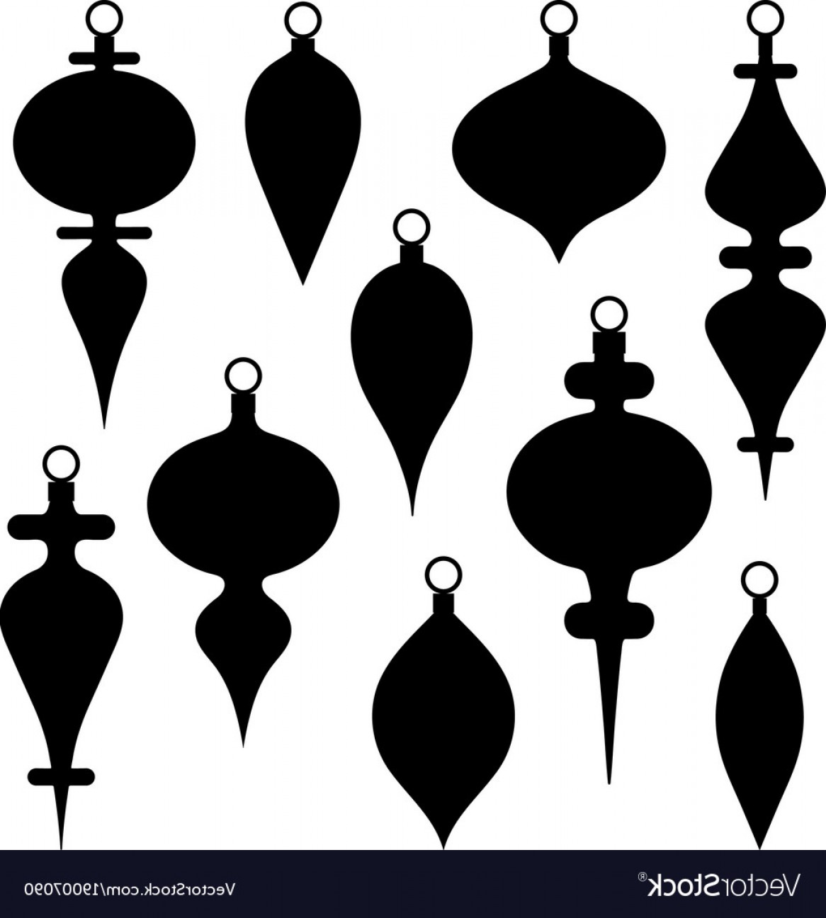 christmas ornament clipart silhouette
