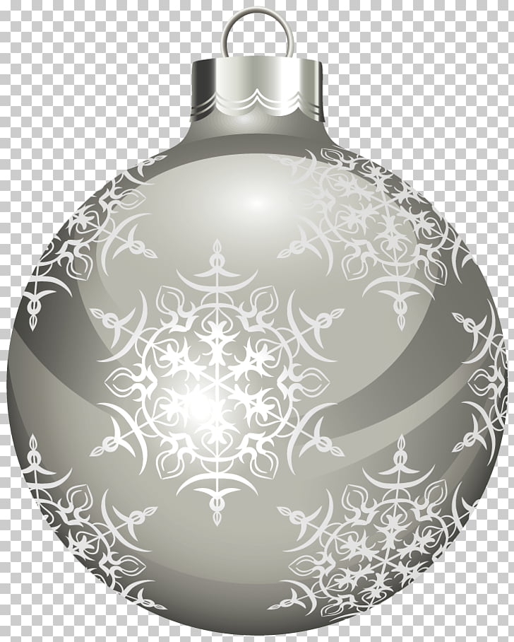 Christmas ornament White Christmas , Transparent Silver
