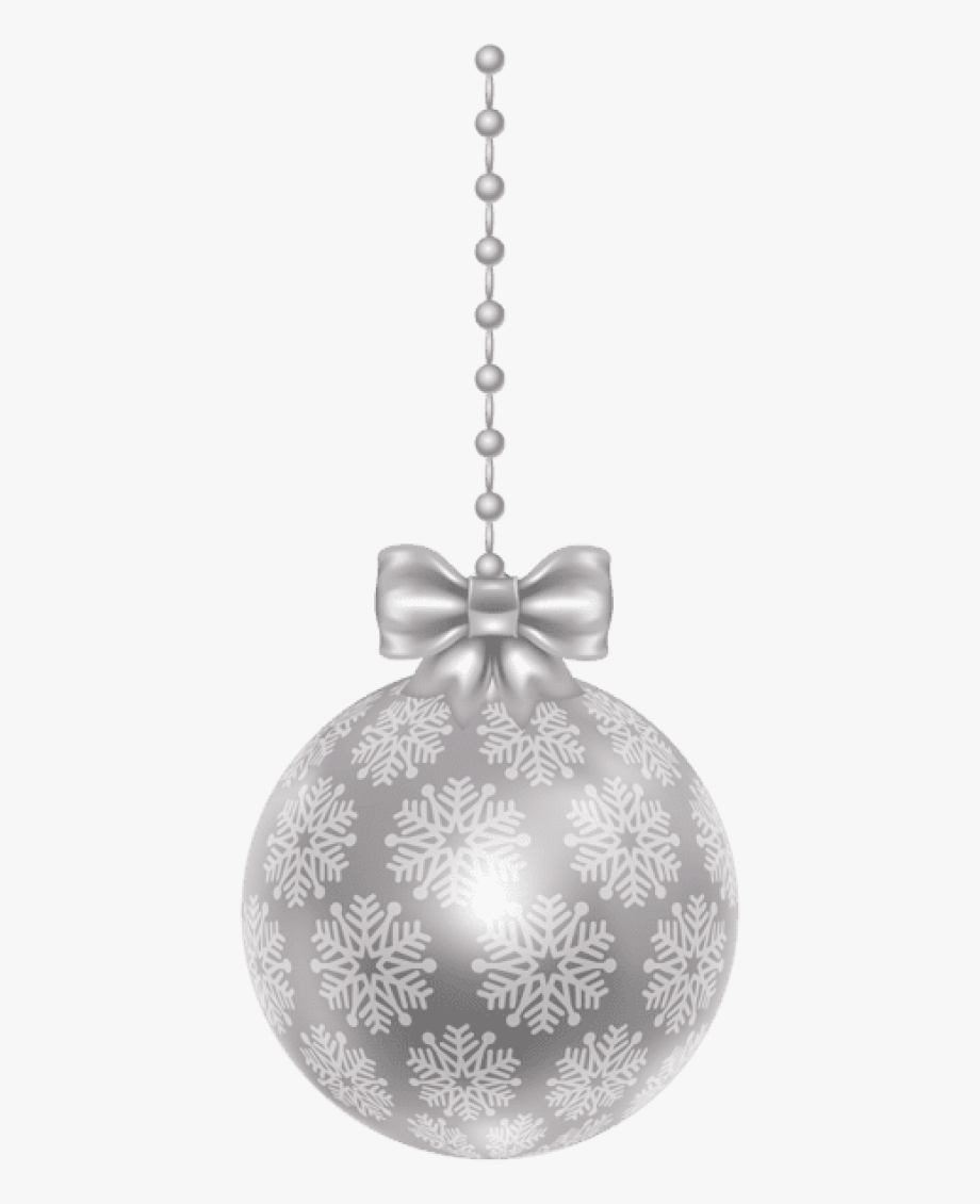 Silver christmas ornament.