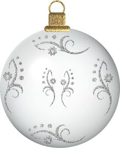 CHRISTMAS SILVER AND GOLD ORNAMENT CLIP ART