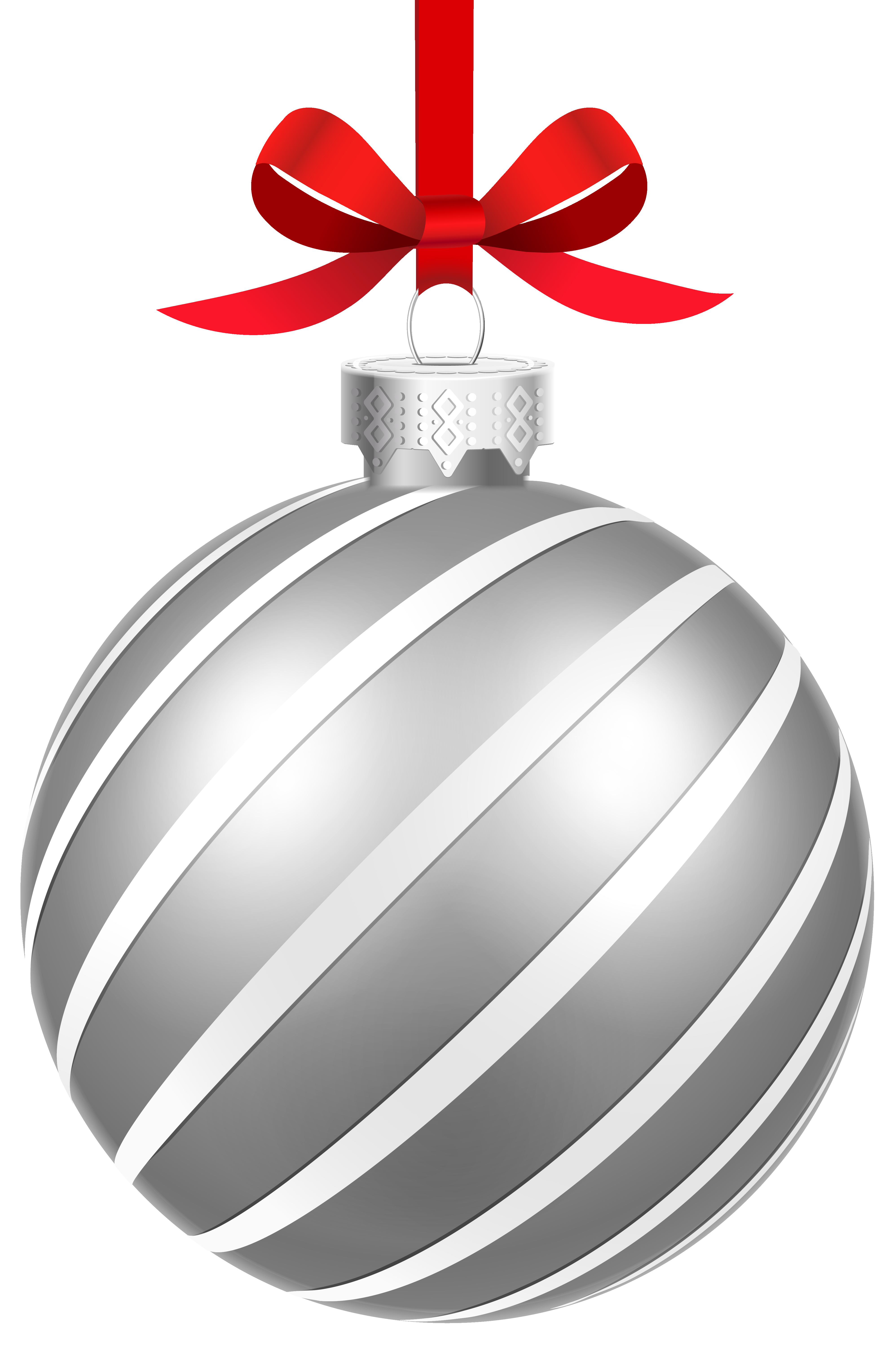 Free clipart christmas ornaments silver colored collection