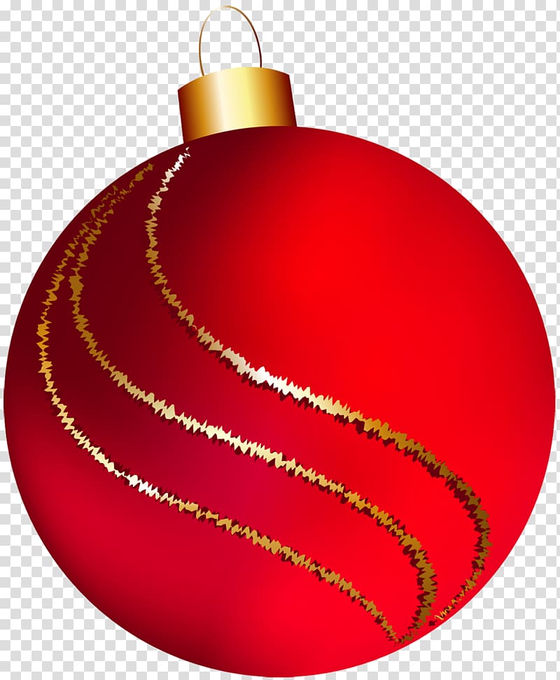 Red bauble illustration, Christmas ornament Christmas