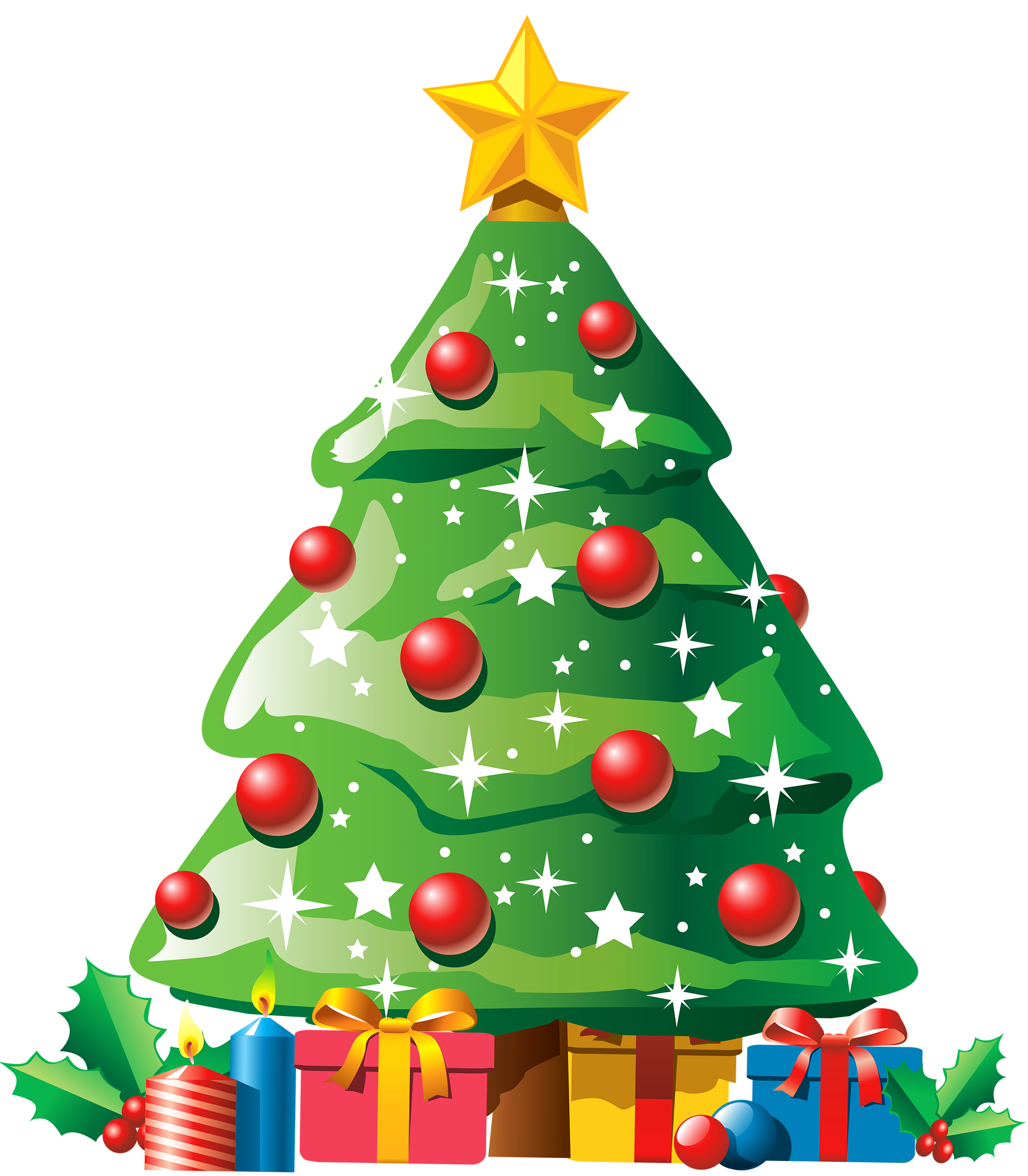 Christmas Tree with Gifts PNG Clipart