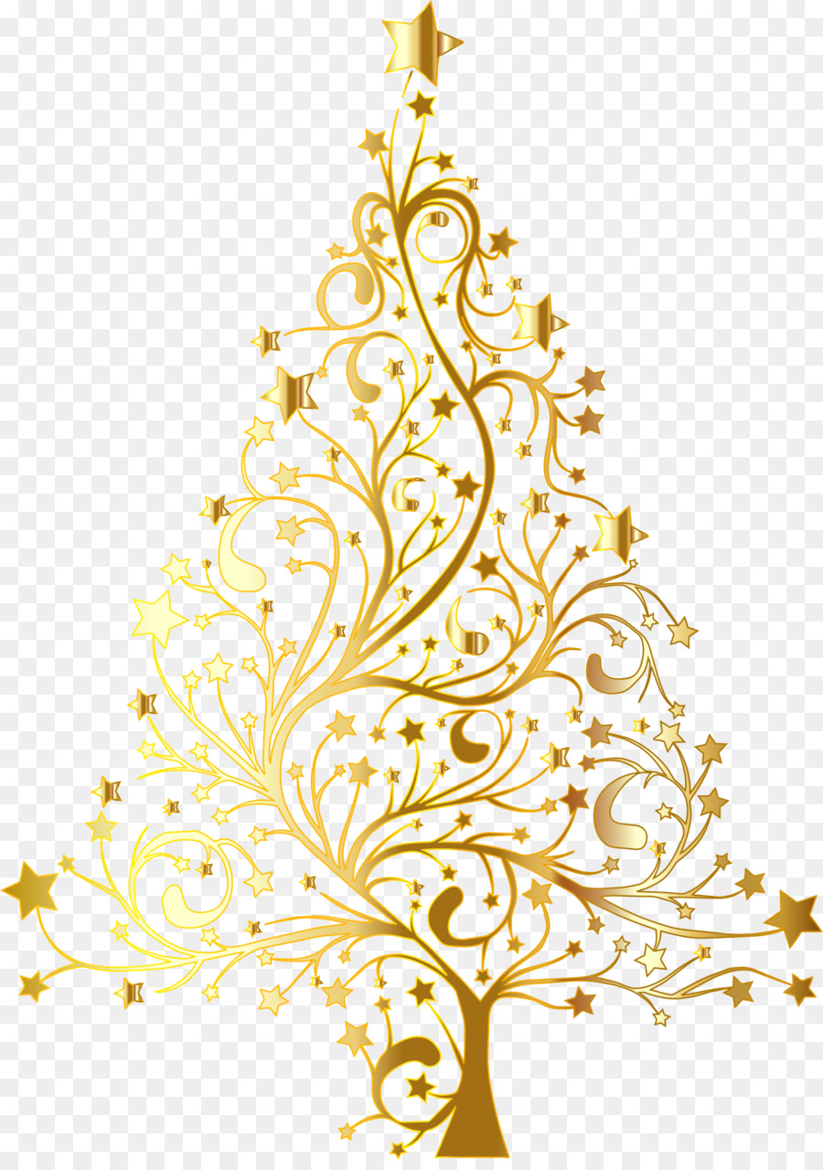Gold Christmas Tree clipart