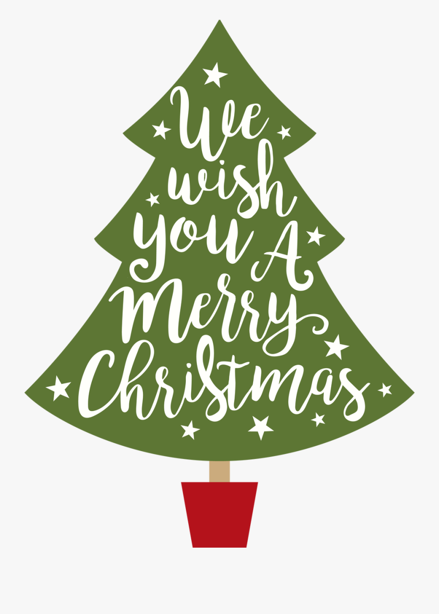 Wish You A Merry Christmas Tree Svg Cut File