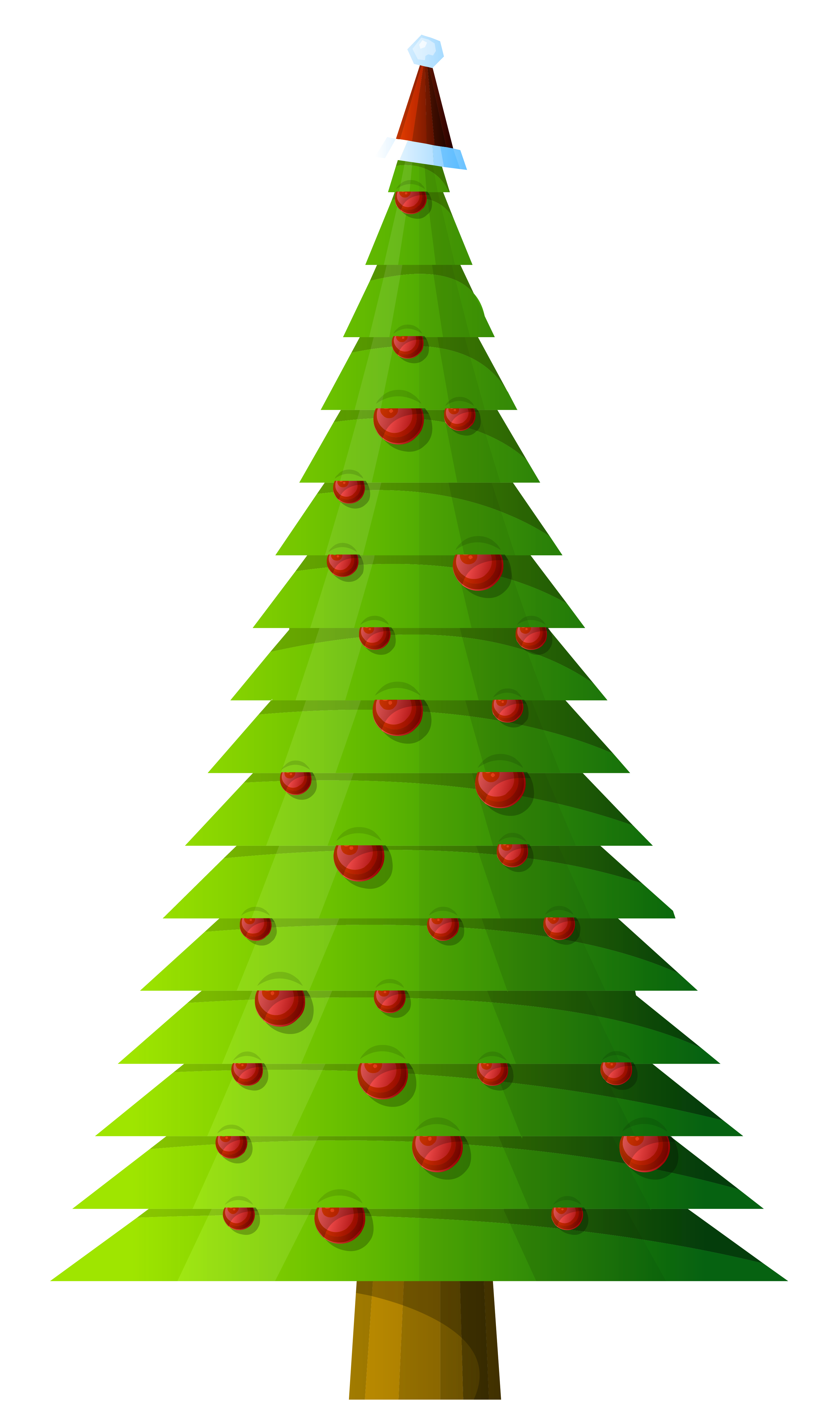 Christmas Tree Modern Style Transparent PNG Clipart