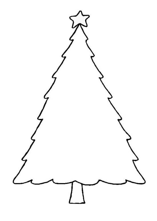 Christmas tree black and white christmas tree outline