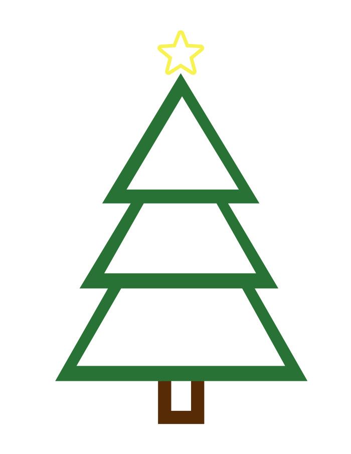 Christmas Tree Clipart Outline