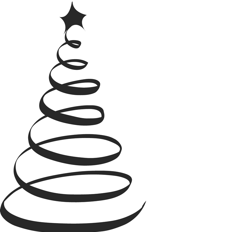 Spiral Christmas Tree Stamp