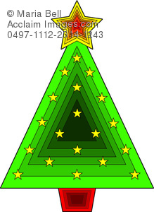 Triangle Christmas Tree Clipart Image