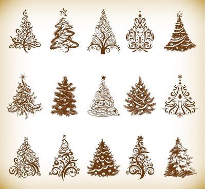 Free christmas tree clip art vector images free vector