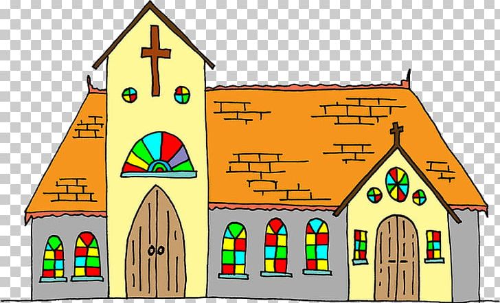 Drawing cartoon church.