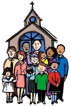 People going to church clipart