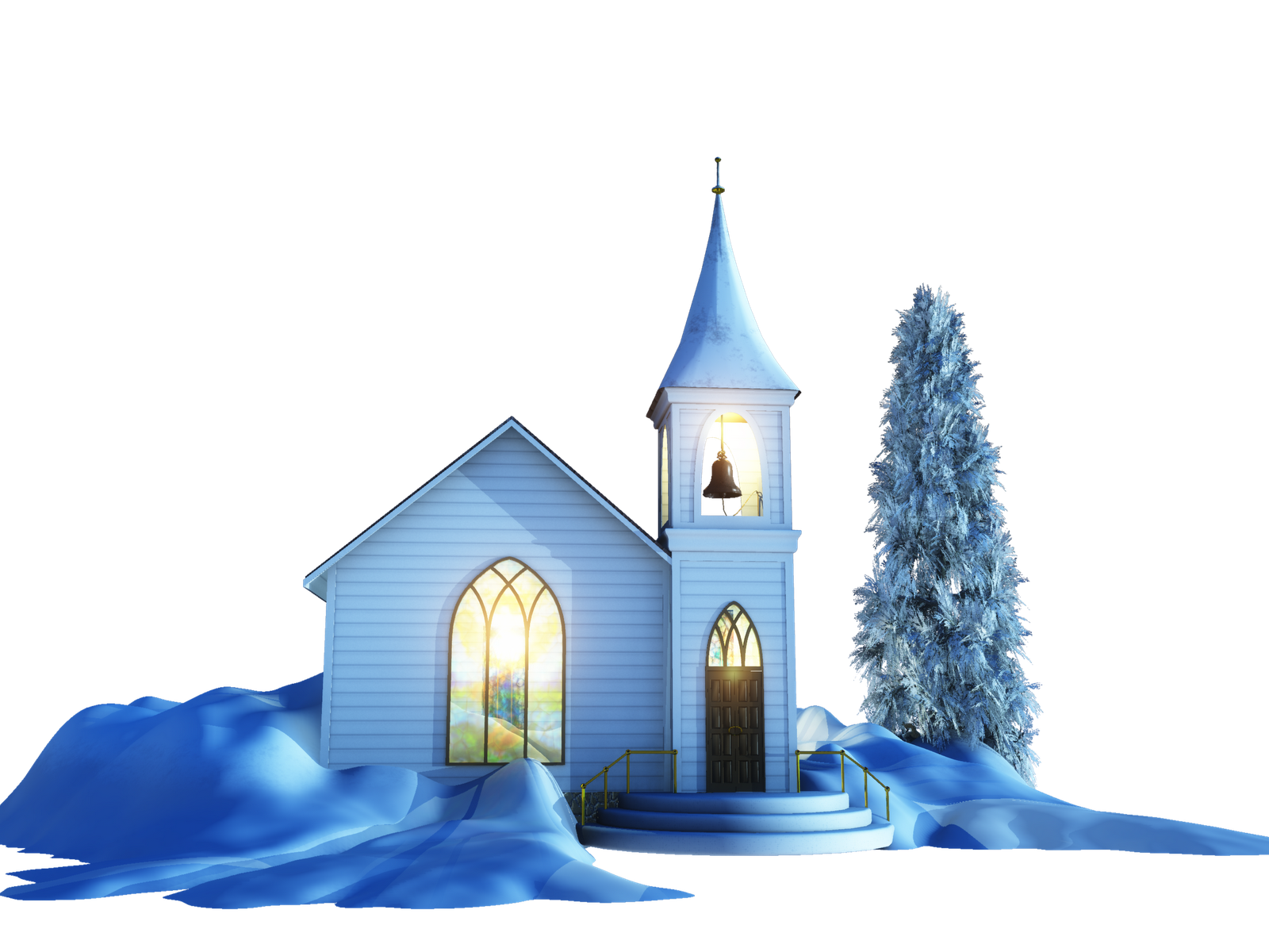 Winter clipart church, Winter church Transparent FREE for