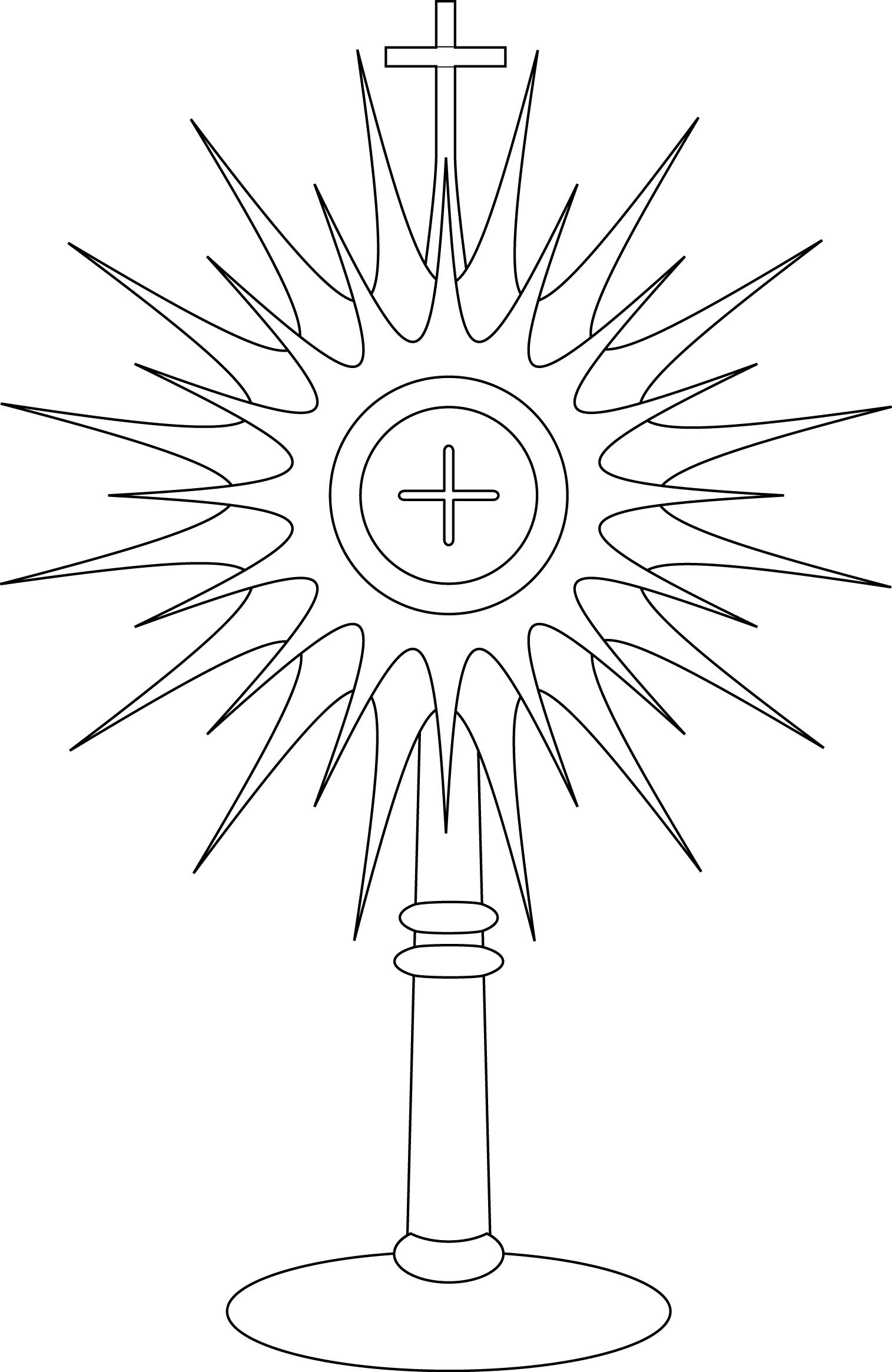 Monstrance coloring page.