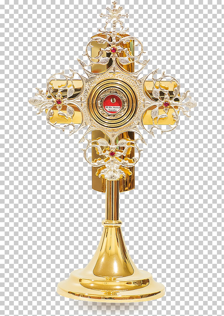 Monstrance Reliquary Cross Relic Jesus, King of the Jews