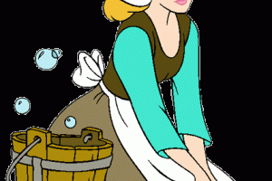Cinderella cleaning clipart