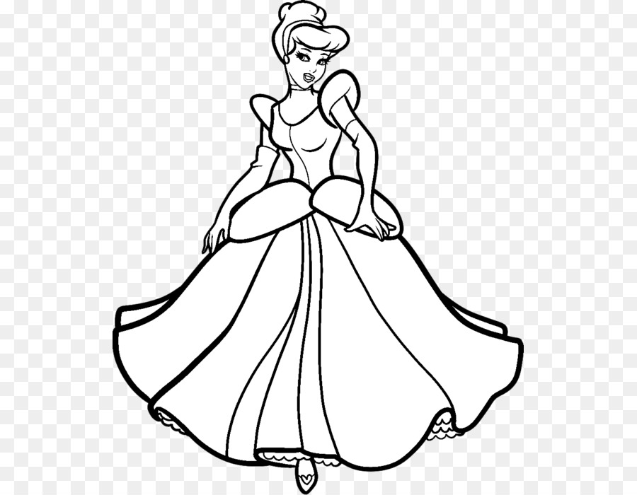 Cinderella Dress Png Black And White