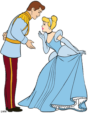 Cinderella and Prince Charming Clip Art