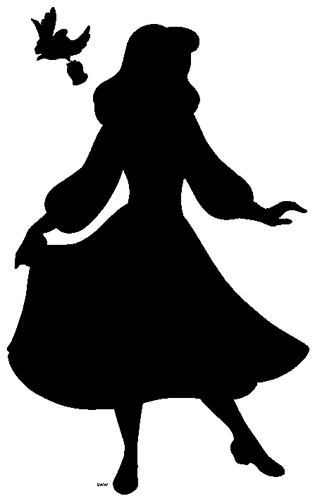 Cinderella clipart silhouette.