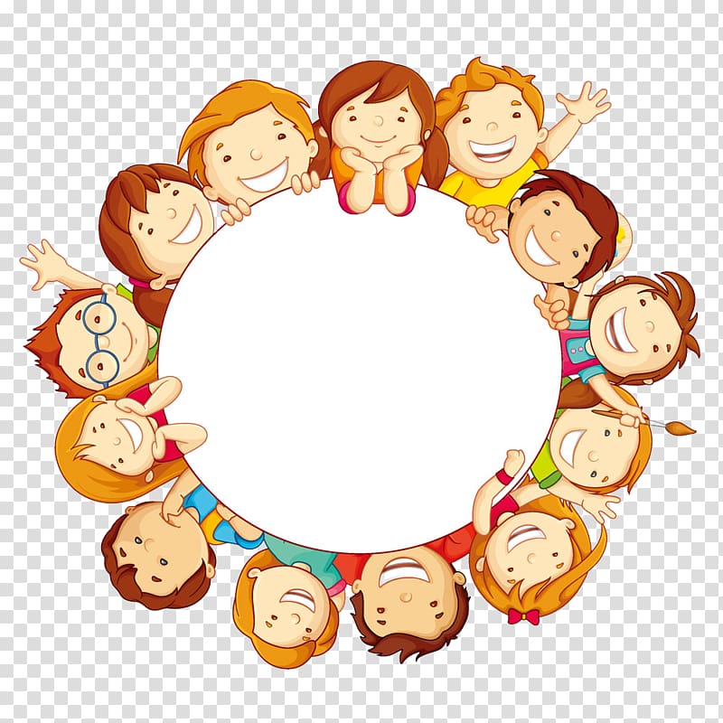 Child Circle , Cute kids, children illustration transparent