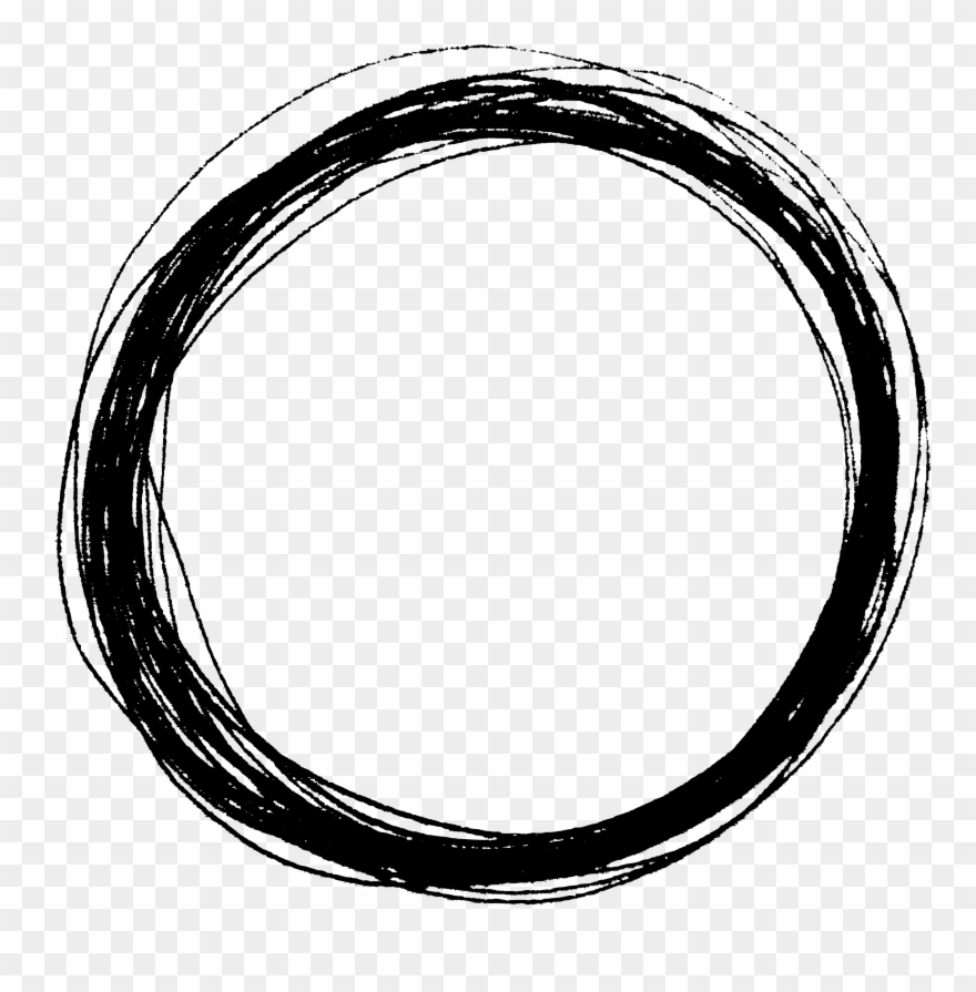 Drawn circle transparent.