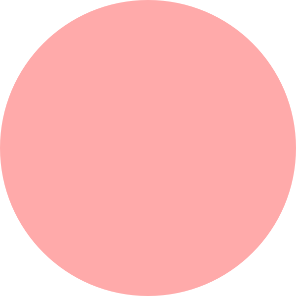 Light pink circle.