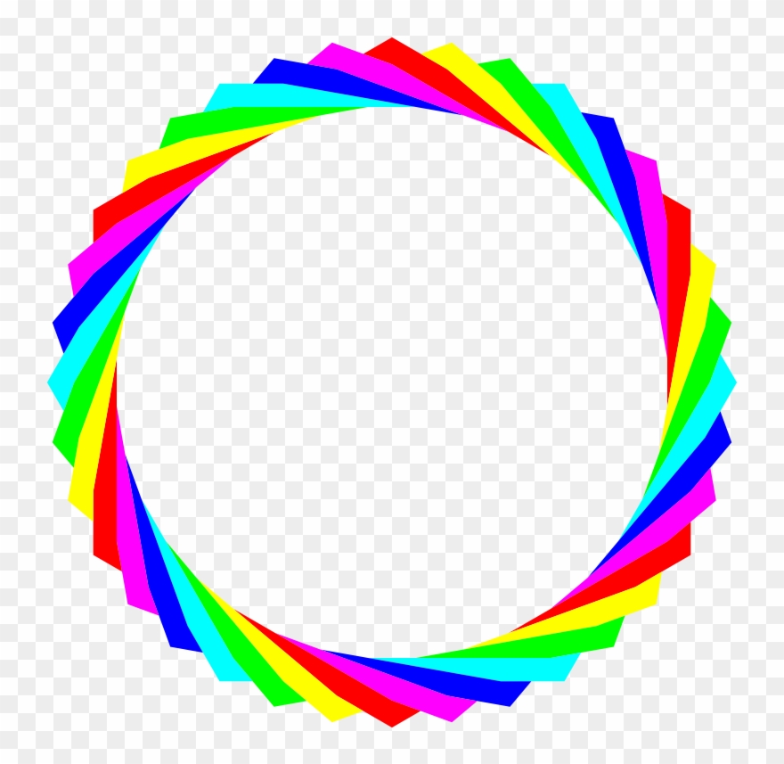 Rainbow circle clip.