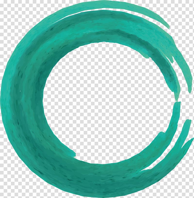 Round green illustration.