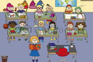Elementary classroom clipart