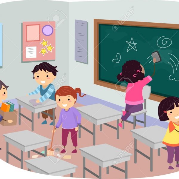Clipart Teachers Cleaning Classroom intended for Kids