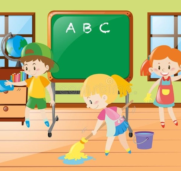 Cleaning clipart classroom.