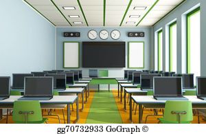 Modern classroom clipart
